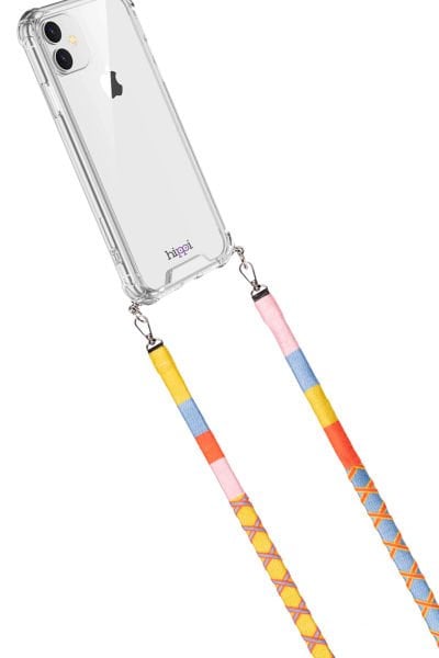 Hippi Renkli Örgü 110cm Telefon ve Çanta Askısı