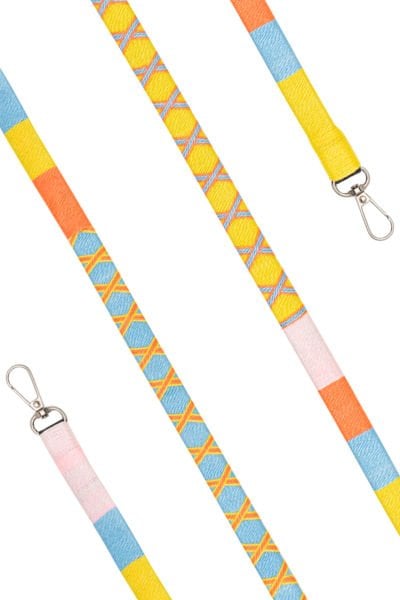 Hippi Renkli Örgü 110cm Telefon ve Çanta Askısı