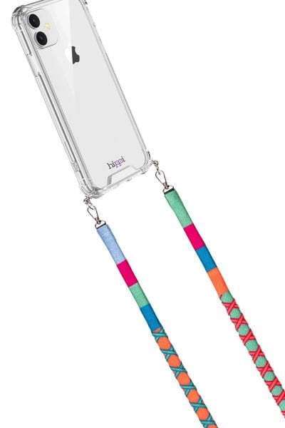 Hippi Renkli Örgü 110cm Telefon ve Çanta Askısı