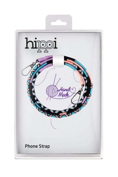 Hippi Renkli Örgü 110cm Telefon ve Çanta Askısı