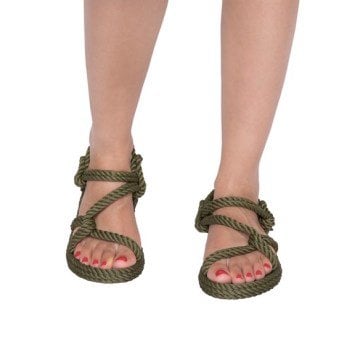 Mykonos Kadın Halat & İp Sandalet - Haki