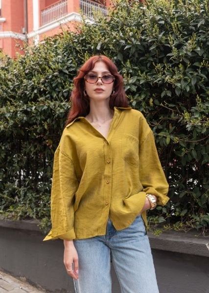 DÜŞÜK OMUZ OVERSIZE GÖMLEK