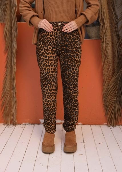 MOM JEAN LEOPAR PANTOLON