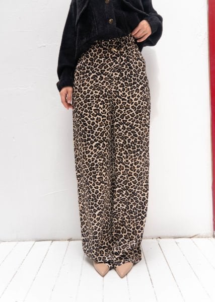 LEOPAR VİSKON PANTOLON